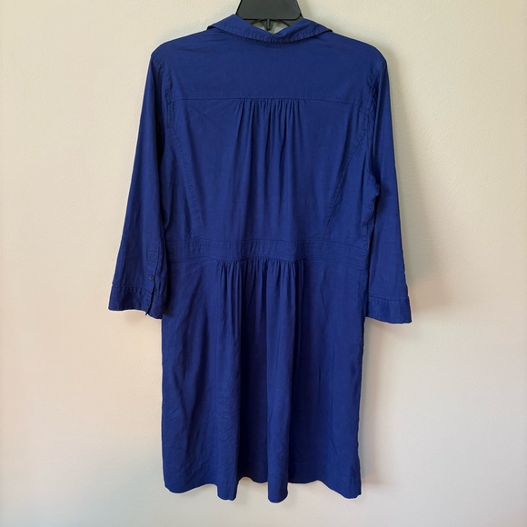 Eileen Fisher Linen Blend Shirt Dress LP - Picture 6 of 9